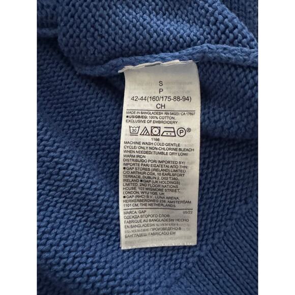 GAP 24/7 Split-Hem Oversized Turtleneck Sweater Blue Women's Size S - Picture 6 of 10